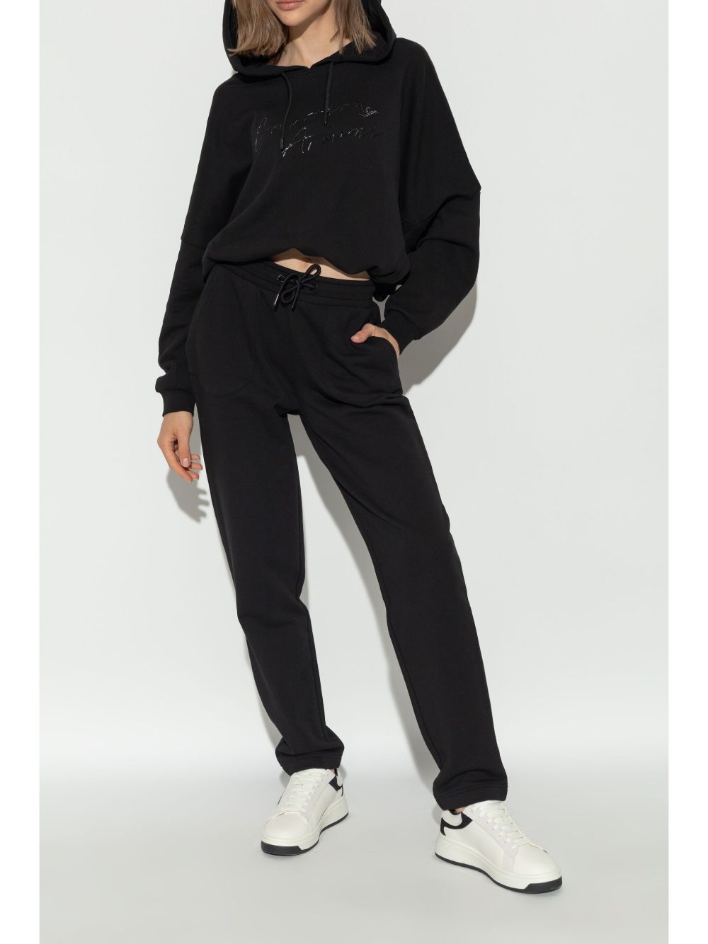 EMPORIO ARMANI EXCLUSIVE Emporio Armani Leather sneakers with suede details and eagle plaque