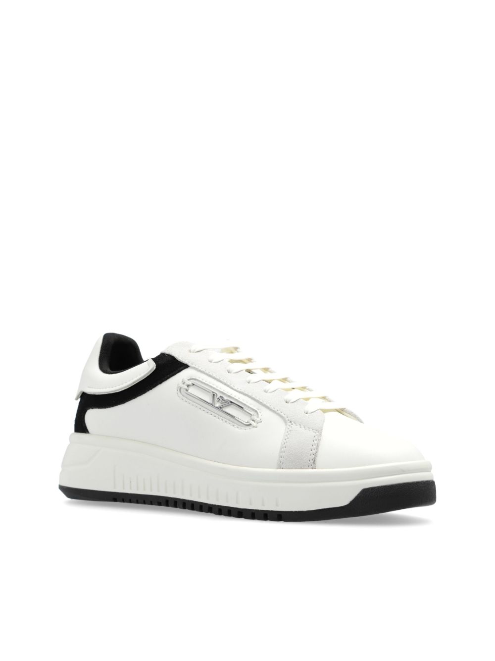 EMPORIO ARMANI EXCLUSIVE Emporio Armani Leather sneakers with suede details and eagle plaque