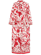 F.R.S . F.R.S. Silk crepe long kaftan dress