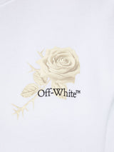Off White logo-print cropped sweatshirt