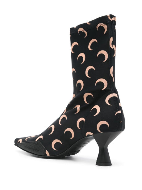 Marine Serre 60mm moon-printed jersey boots