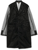 Comme Des Garcons Mesh-overlay coat