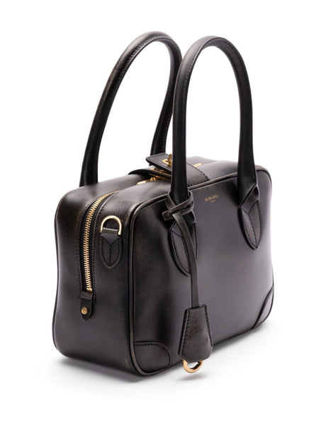 Golden Goose Vita Bag in smooth black leather and gold details