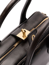 Golden Goose Vita Bag in smooth black leather and gold details
