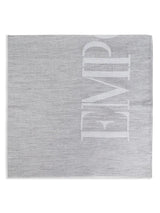 Emporio Armani Logo cotton blend scarf
