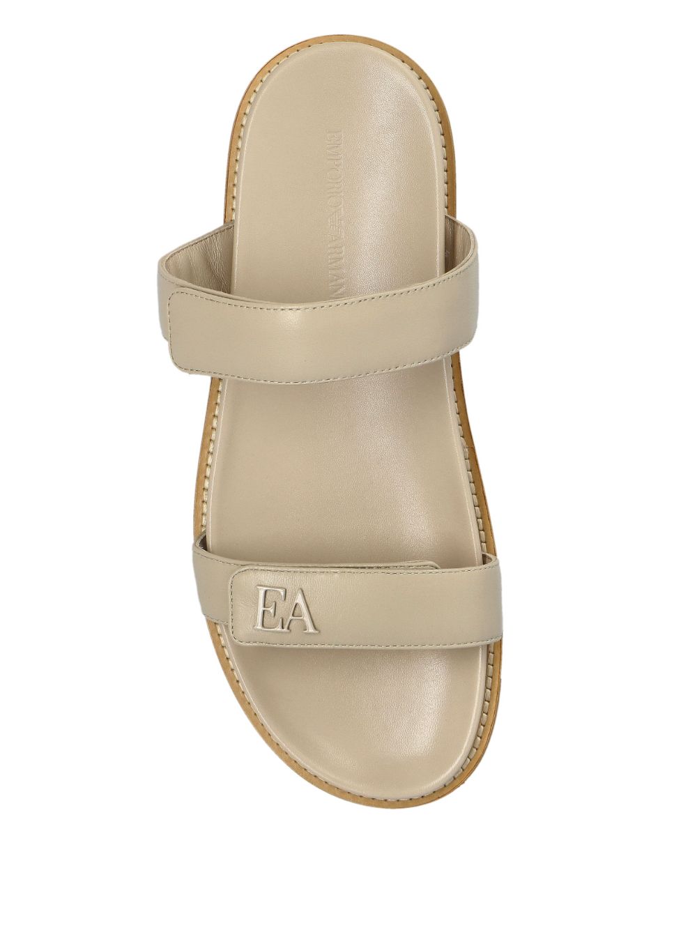 EMPORIO ARMANI EXCLUSIVE Emporio Armani Leather Slide Sandals
