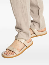 EMPORIO ARMANI EXCLUSIVE Emporio Armani Leather Slide Sandals