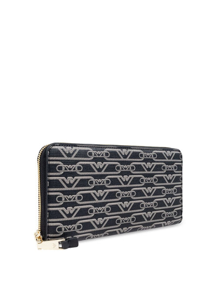 Emporio Armani Allover logo continental wallet