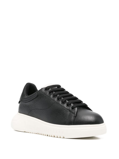 EMPORIO ARMANI EXCLUSIVE Emporio Armani Tumbled leather sneakers