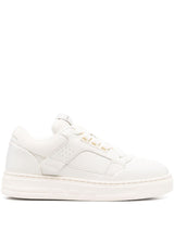 EMPORIO ARMANI EXCLUSIVE Emporio Armani Leather and mesh sneakers with contrasting details