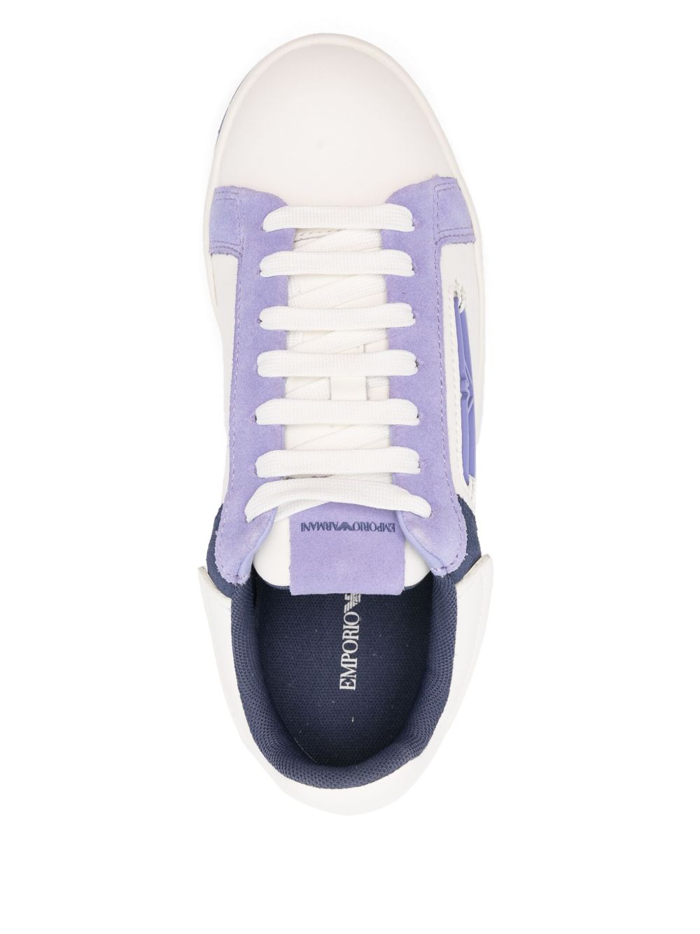 EMPORIO ARMANI EXCLUSIVE Emporio Armani Leather sneakers with suede details and eagle plate