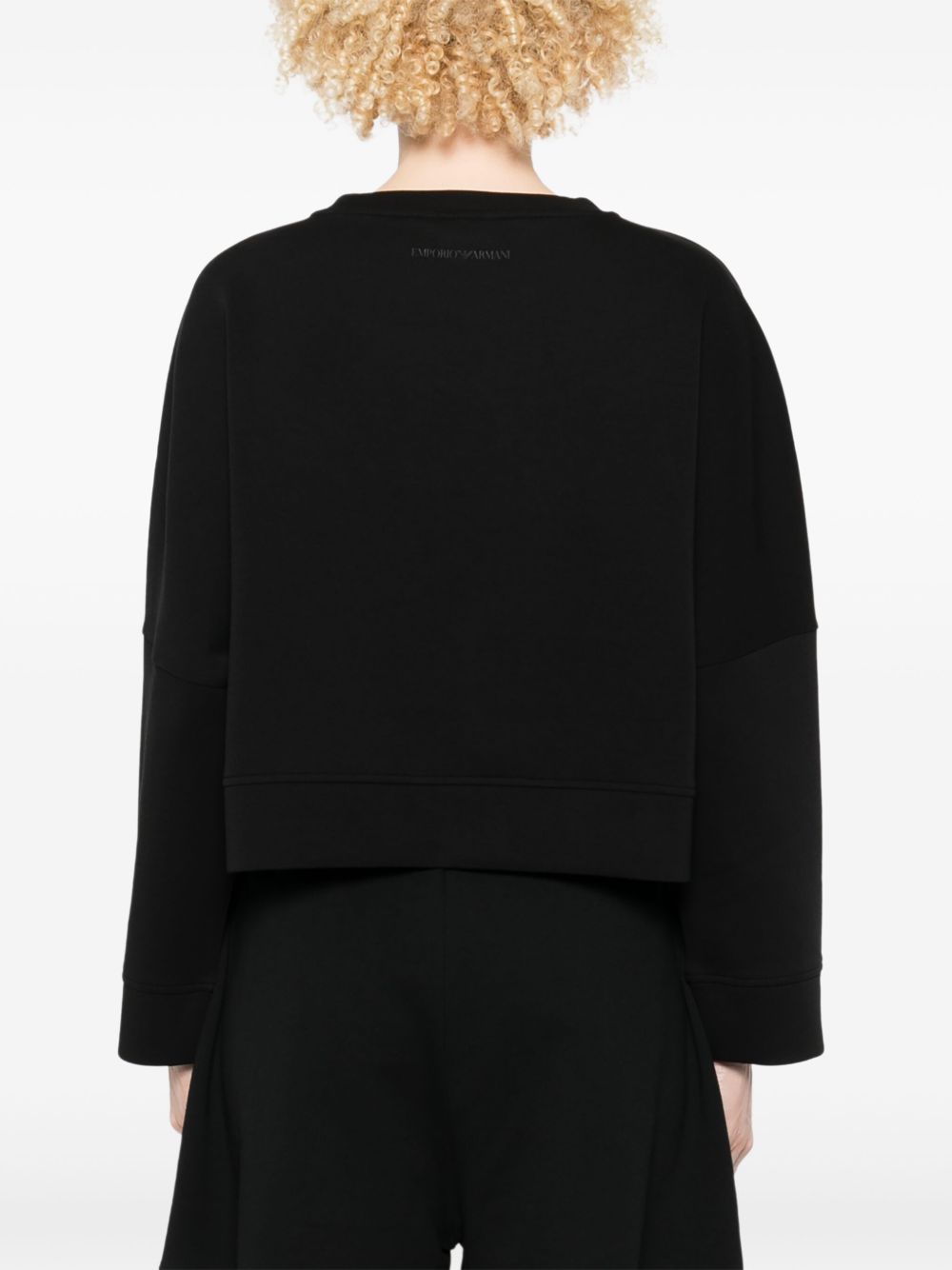 Emporio Armani Double jersey sweatshirt with logo embroidery