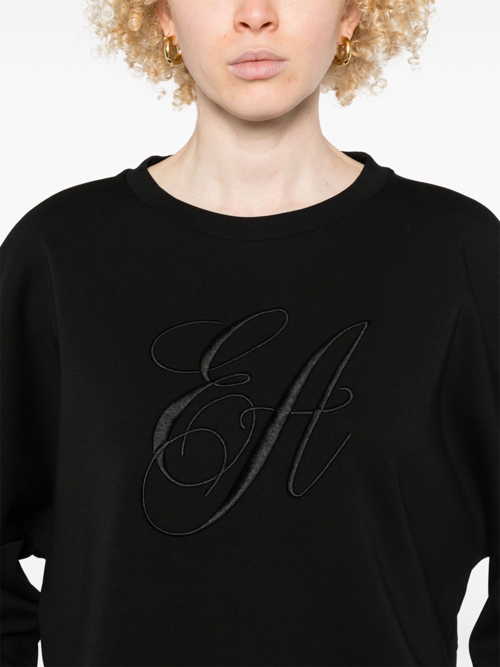 Emporio Armani Double jersey sweatshirt with logo embroidery