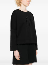 Emporio Armani Double jersey sweatshirt with logo embroidery