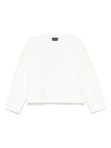 Emporio Armani Double jersey sweatshirt with EA logo embroidery