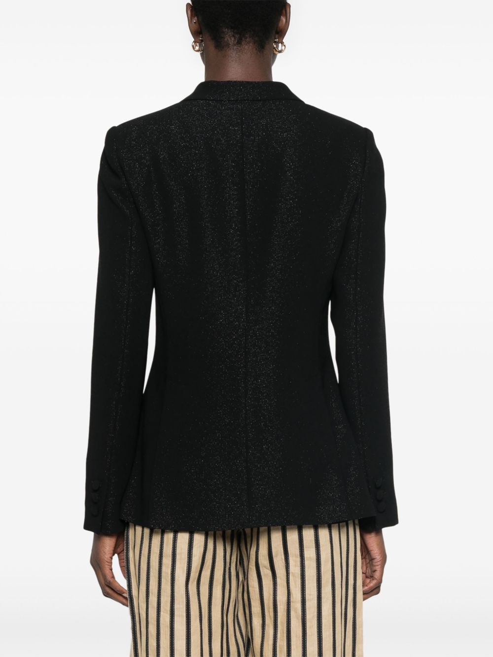 Emporio Armani lurex-detail crepe blazer
