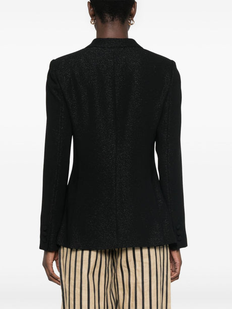 Emporio Armani lurex-detail crepe blazer