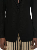 Emporio Armani lurex-detail crepe blazer