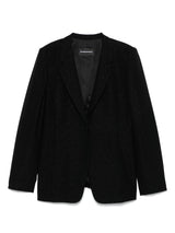 Emporio Armani lurex-detail crepe blazer
