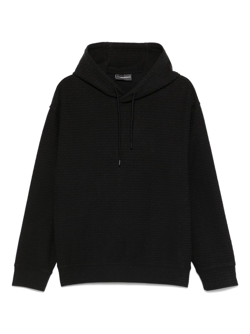 Emporio Armani logo embroidered hoodie