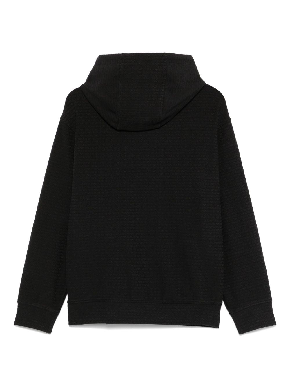 Emporio Armani logo embroidered hoodie