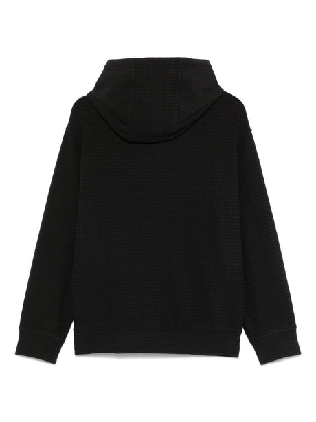 Emporio Armani logo embroidered hoodie
