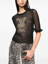 Ganni Sheer Jacquard Top