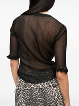 Ganni Sheer Jacquard Top