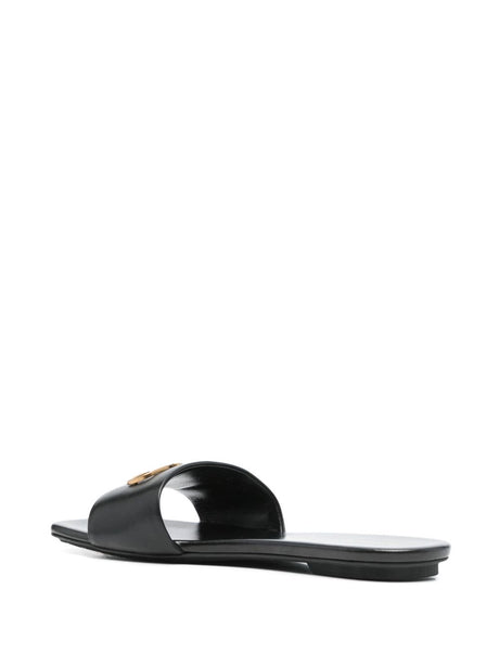 EMPORIO ARMANI EXCLUSIVE Emporio Armani Nappa-leather sandals with eagle plate