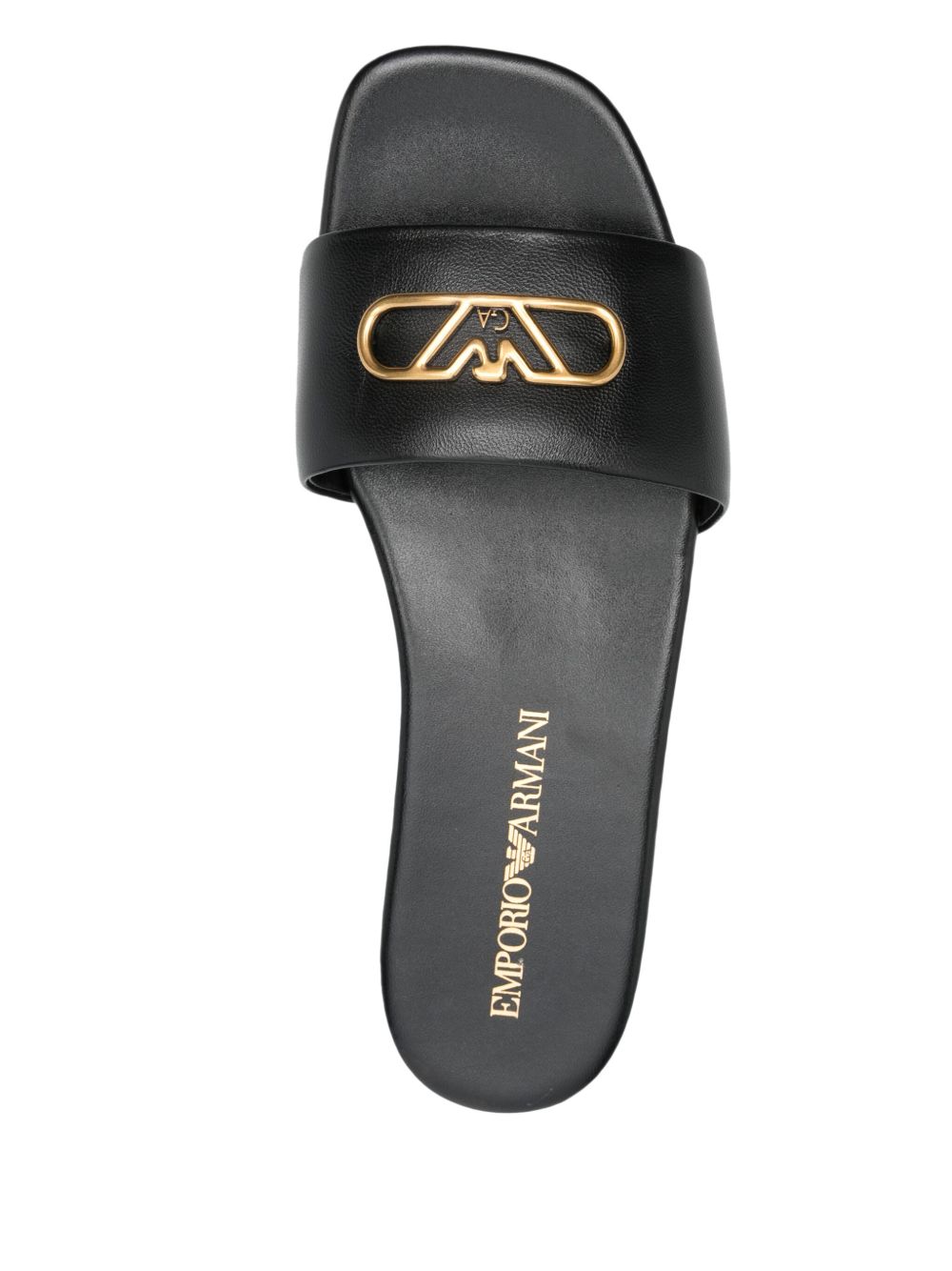 EMPORIO ARMANI EXCLUSIVE Emporio Armani Nappa-leather sandals with eagle plate