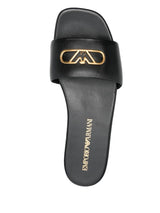 EMPORIO ARMANI EXCLUSIVE Emporio Armani Nappa-leather sandals with eagle plate