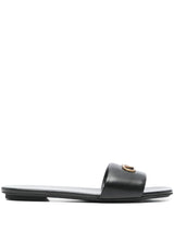 EMPORIO ARMANI EXCLUSIVE Emporio Armani Nappa-leather sandals with eagle plate