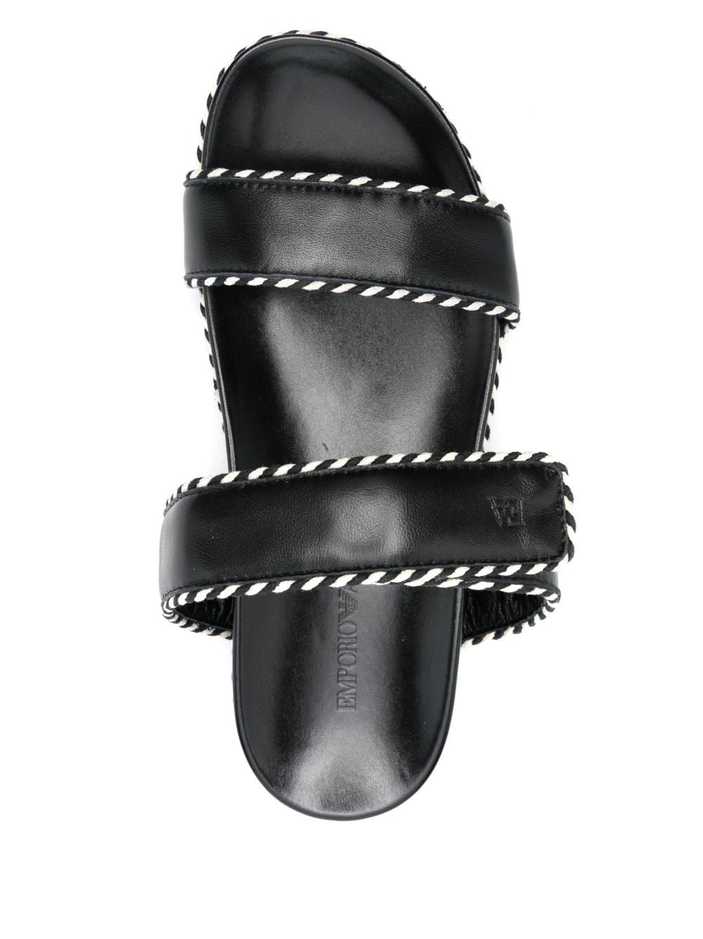 EMPORIO ARMANI EXCLUSIVE Emporio Armani Sandals with nappa strap and two-tone profiles