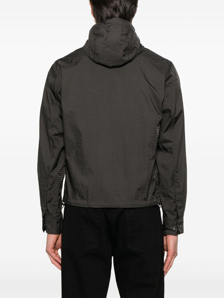 Emporio Armani Blouson with internal nylon bib jacquard all-over lettering