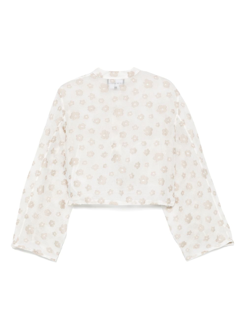 Emporio Armani Fil coupé fabric blouson with all-over floral motif
