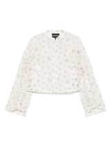 Emporio Armani Fil coupé fabric blouson with all-over floral motif