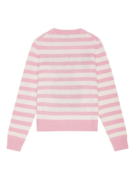 Ganni Striped Graphic Wool Bunny Jumper