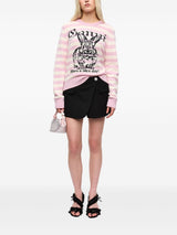 Ganni Striped Graphic Wool Bunny Jumper