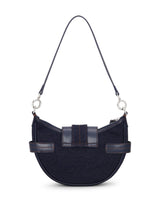 Ganni Buckle small denim cross-body bag