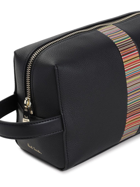 Paul Smith Signature Stripe leather washbag