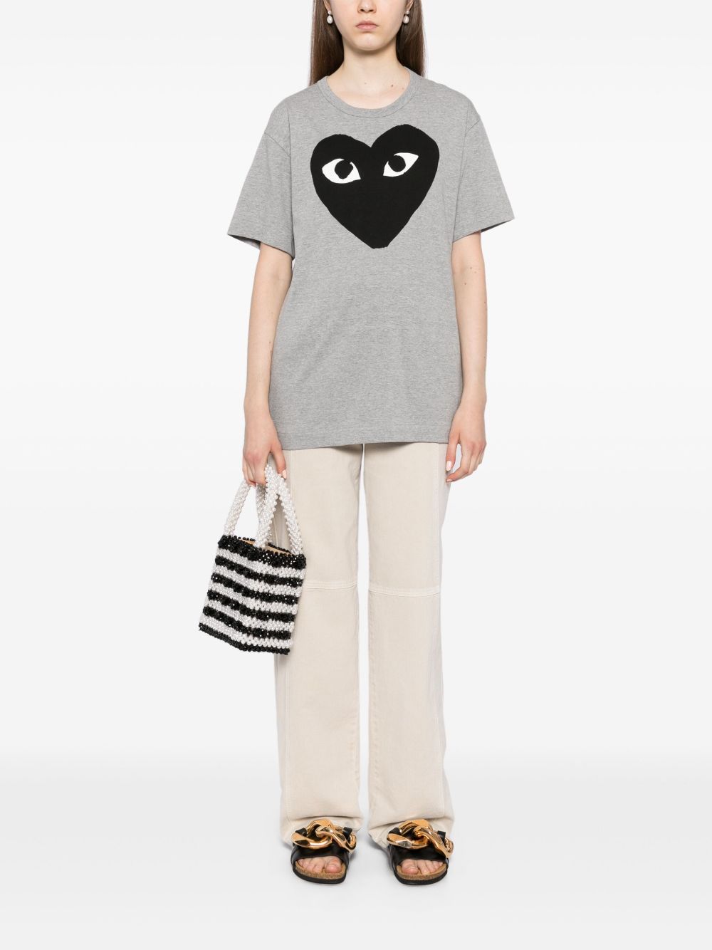 Comme Des Garcons Heart-print T-shirt