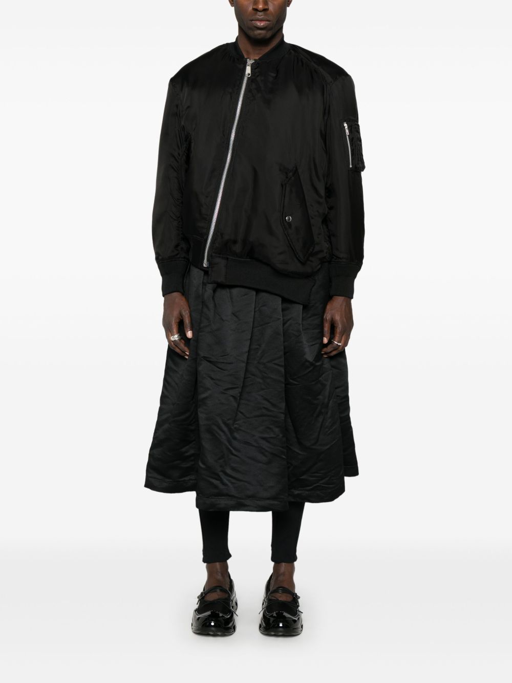 Comme Des Garcons Reversible asymmetric bomber jacket.