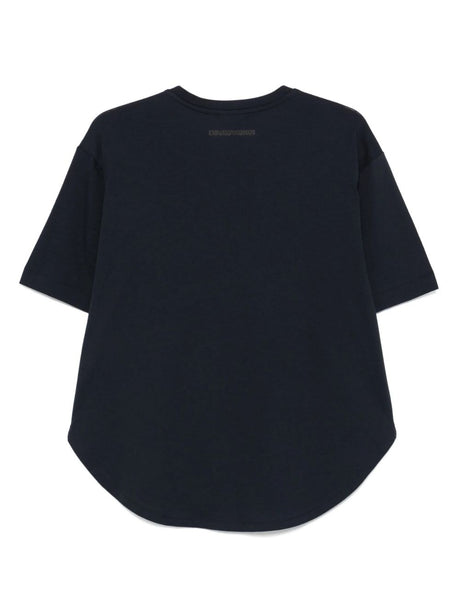 Emporio Armani logo embroidered T-shirt