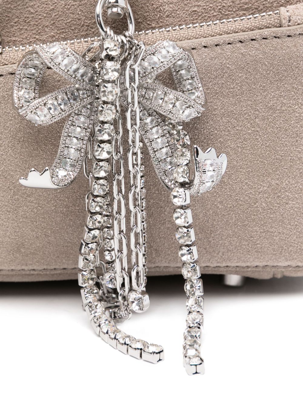 Self-Portrait suede baguette shoulder bag