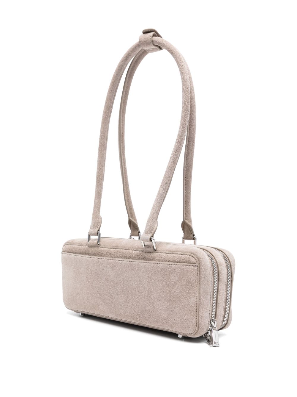 Self-Portrait suede baguette shoulder bag