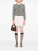 Self-Portrait Houndstooth crop jacket