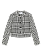 Self-Portrait Houndstooth crop jacket