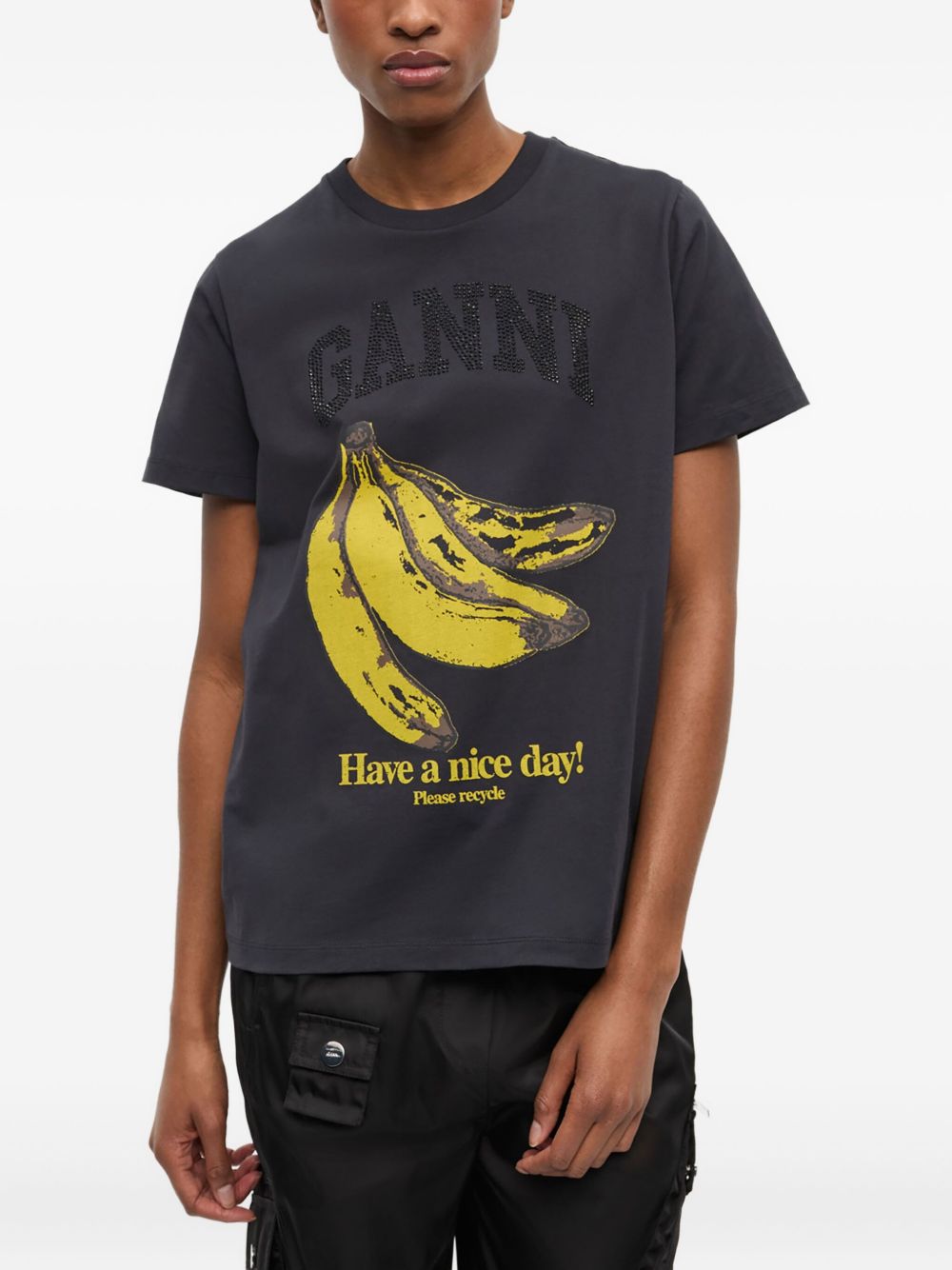 GANNI T-shirts and Polos Grey