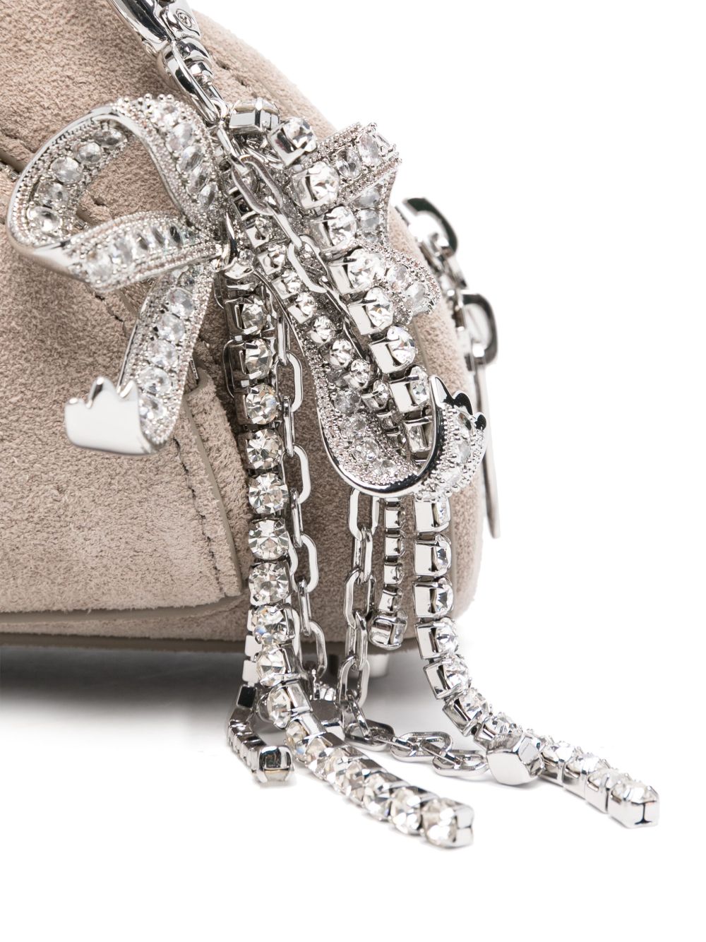 Self-Portrait Suede mini shoulder bag