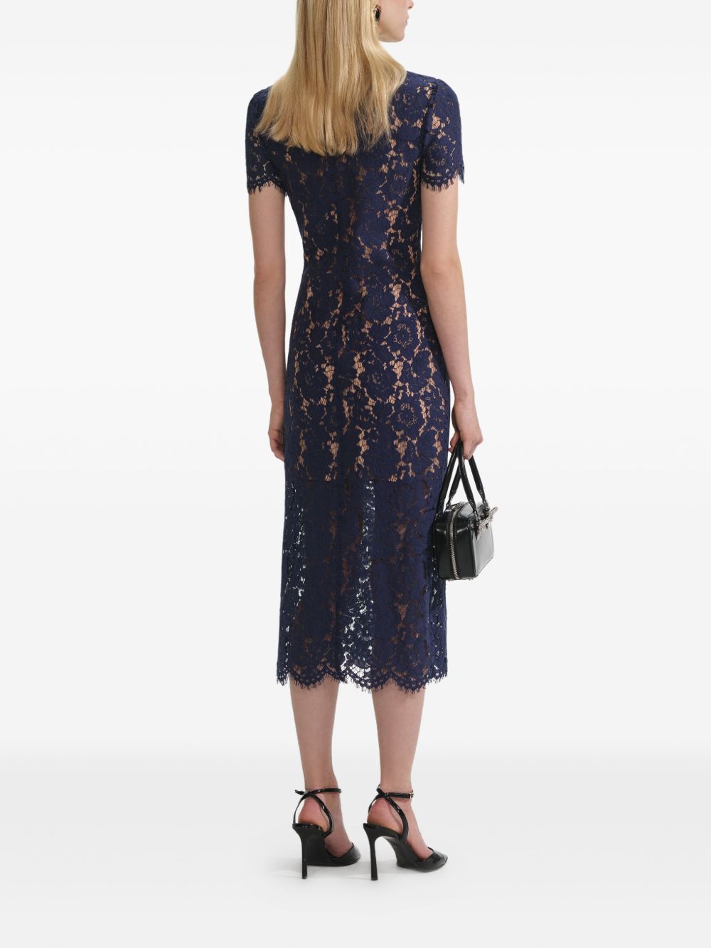 Self-Portrait Embroidered-lace dress
